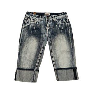 [YMI] Cuffed Flap Pocket Capris - Size 9